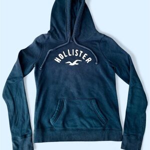 Hollister Youth 10-12 Navy Blue Pullover Hoodie EUC